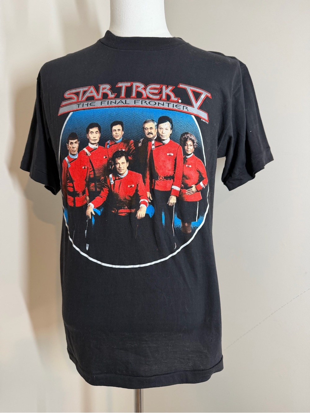 Vintage Star Trek V: The Final Frontier-SZ L-Movie Crew T-Shirt SINGLE STITCH